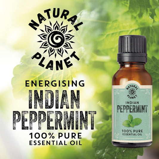 Natural Planet Peppermint Essential Oil 15Ml Natural 100% Pure & Undiluted Therapeutic Grade Cruelty Free