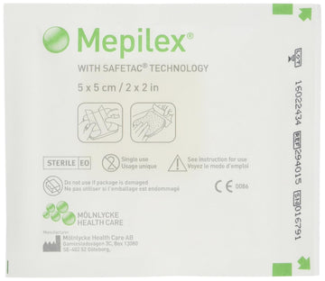 Mepilex 294015 Conformable Foam Dressing, 5 Cm X 5 Cm (Pack Of 5)