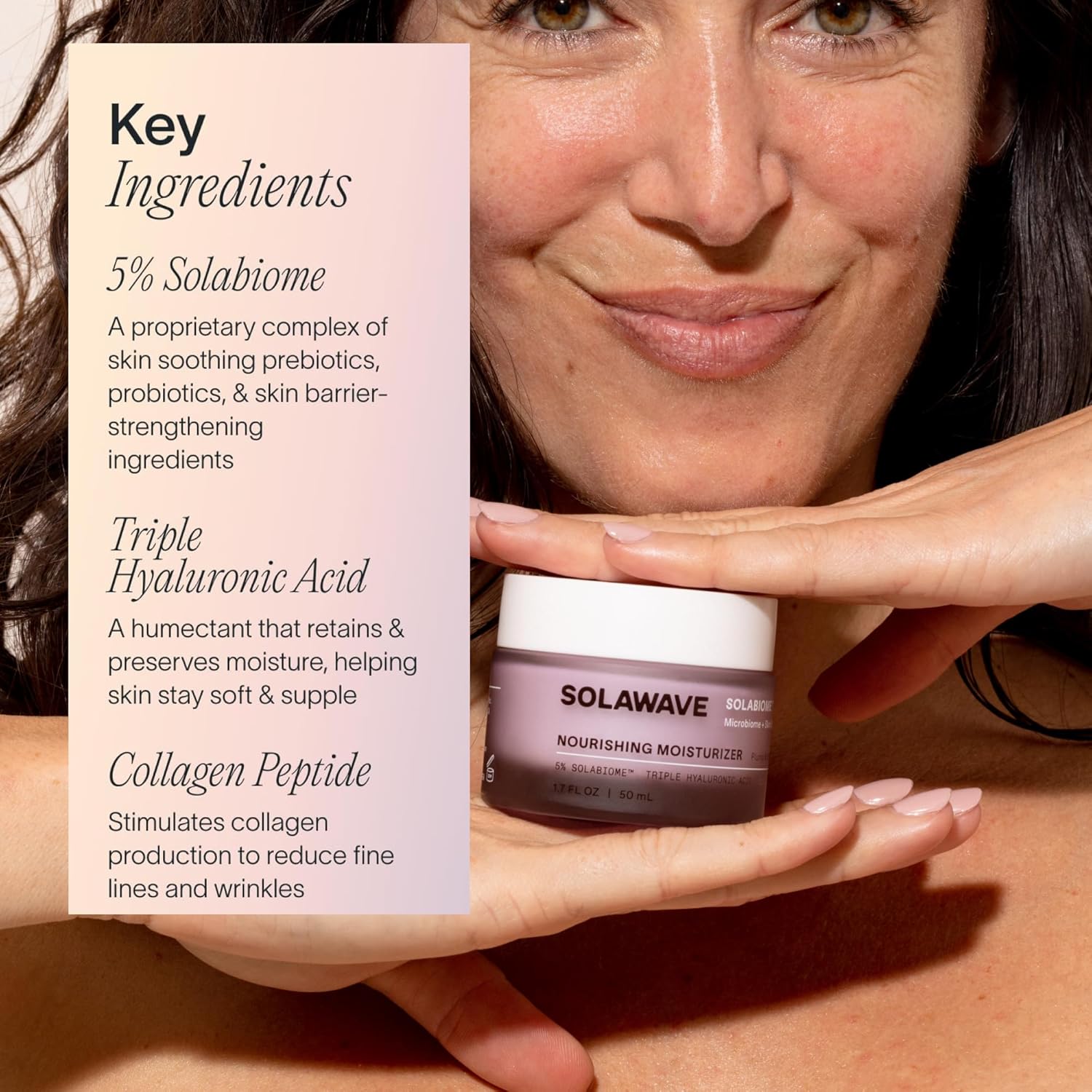 Solawave Probiotic Korean Cloud Cream Moisturizer With Peptides & Hyaluronic Acid | Solabiome Prebiotic Barrier Boosting Complex – Skincare For Aging & Dryness, 1.7 Oz. : Beauty & Personal Care