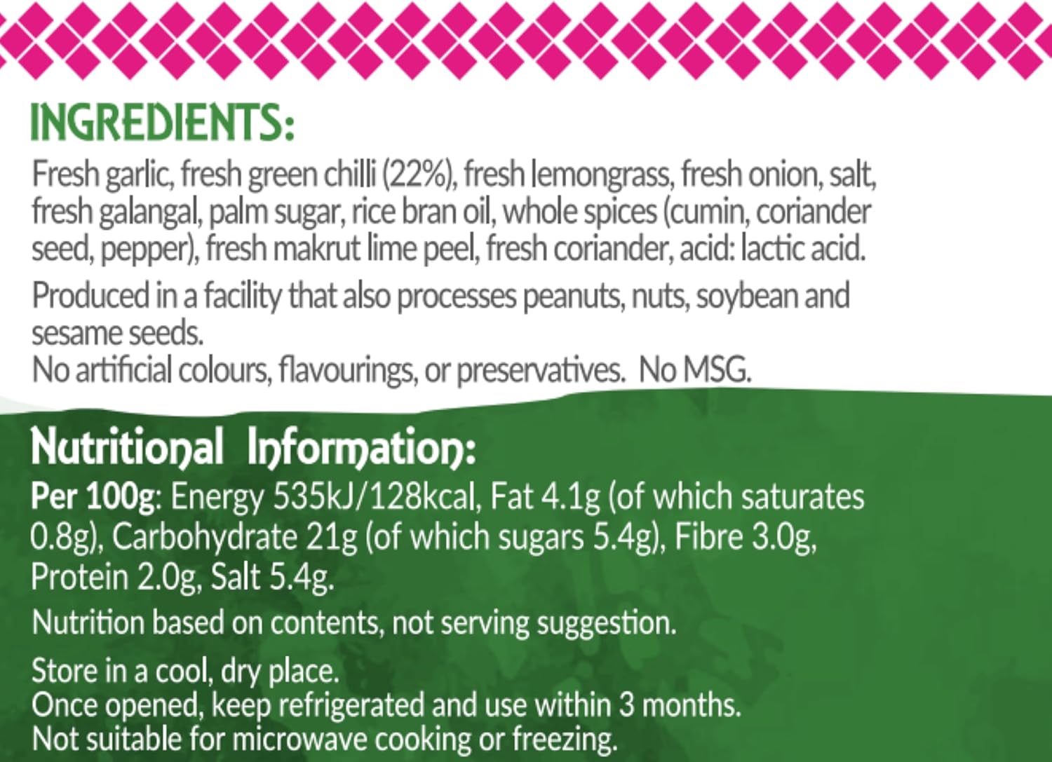 Thai Taste Green Curry Paste 114G