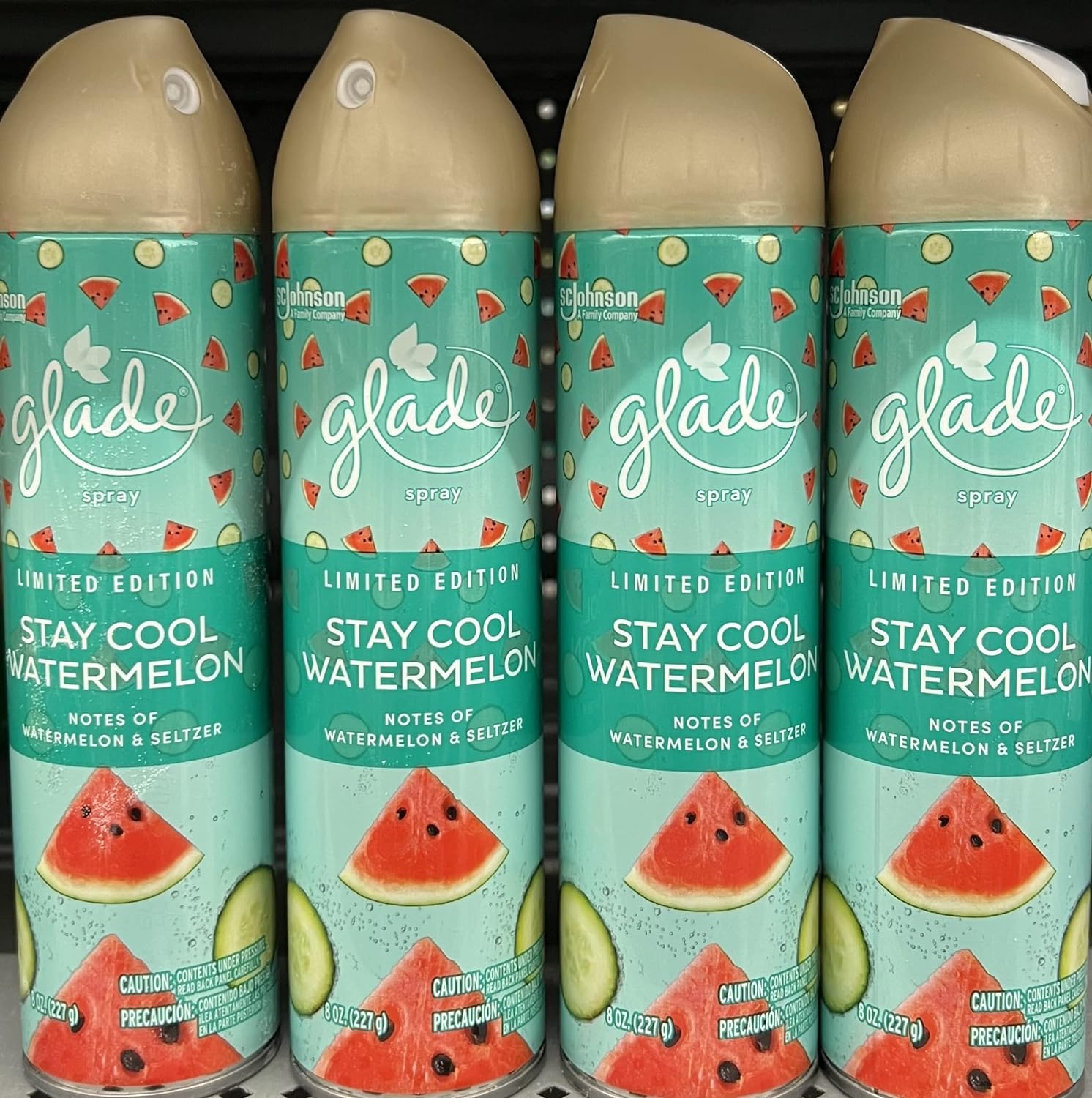 Glade Air Freshener Spray - Stay Cool Watermelon - Spring Collection 2022 - Pack of 4 Cans : Health & Household