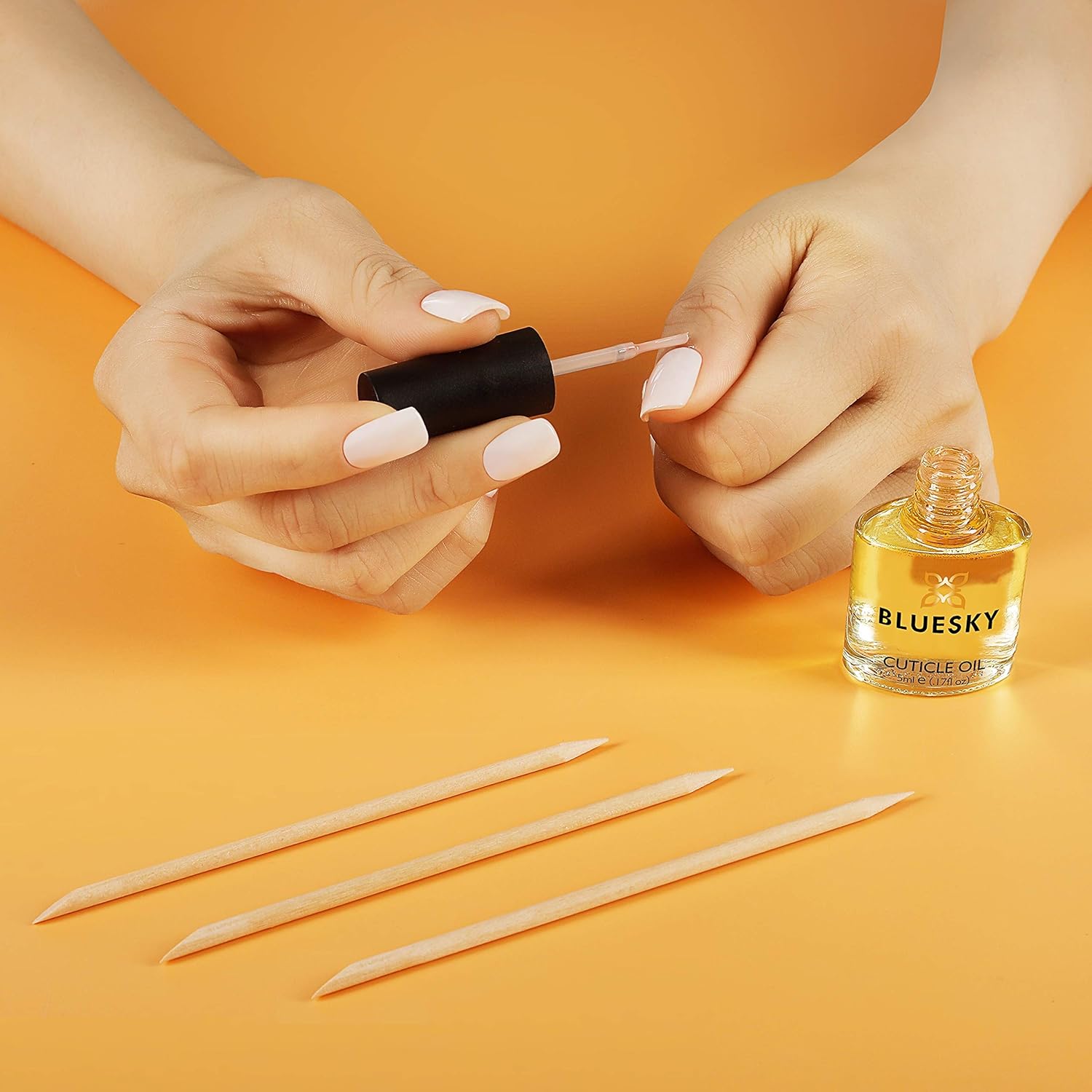 Bluesky 50 Wooden Cuticle Pushers Orange Wood Sticks, Double End, Nail Cleaner Tool, 11.5 cm/4.5 Inches : Amazon.co.uk: DIY & Tools