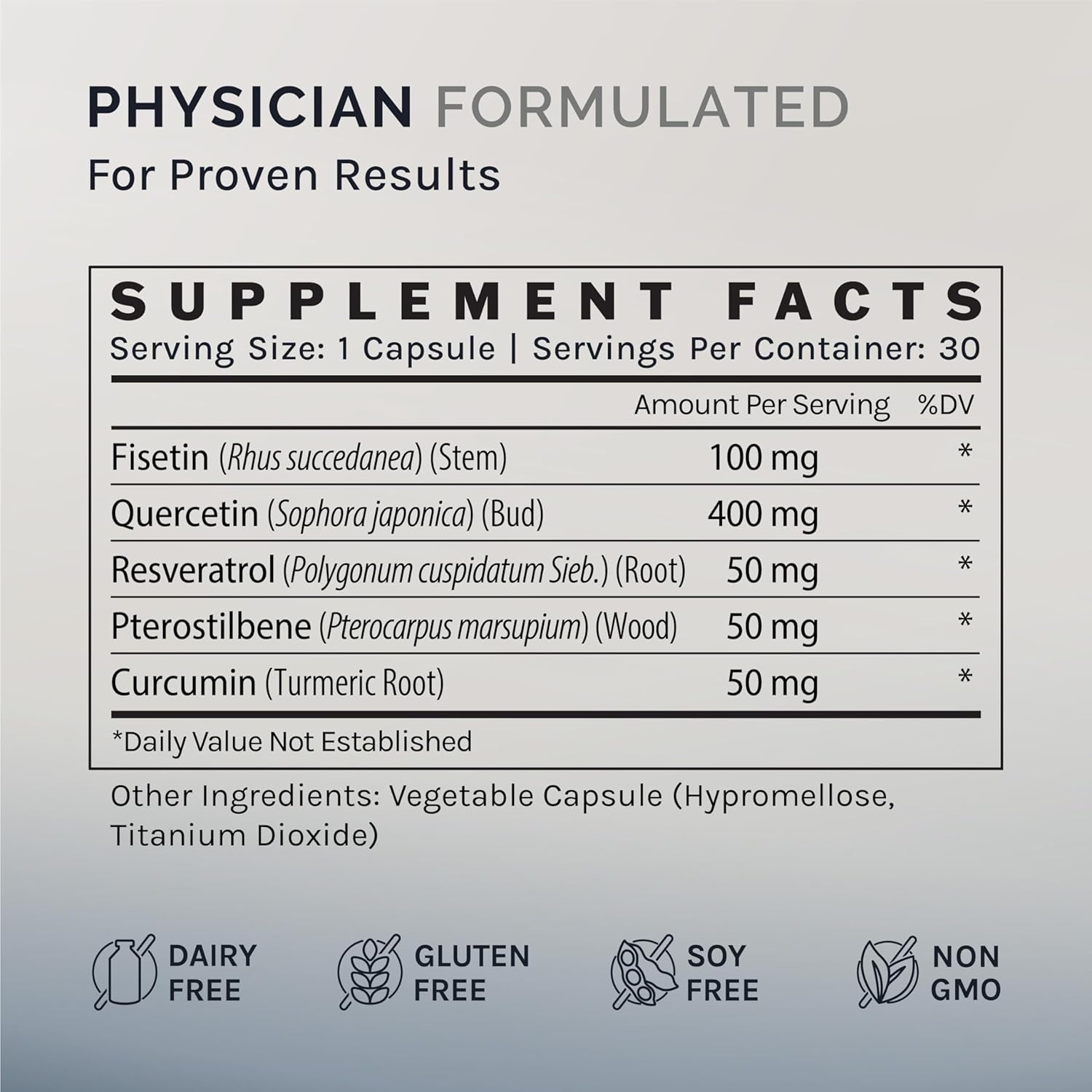 Infiniwell Senolytic Longevity Supplements - Optimize Cellular Aging, Help Support Cognitive Function & Neurological Processing - With Resveratrol, Pterostilbene & Quercetin (30 Capsules) : Health & Household