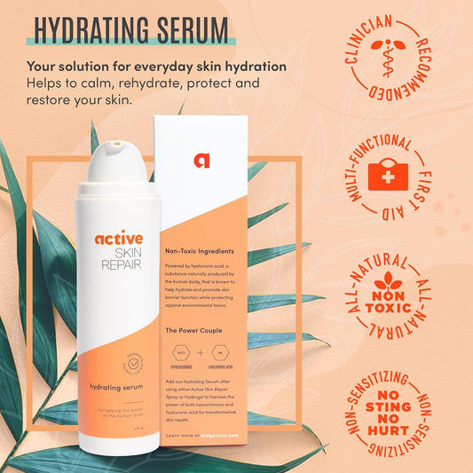 Active Skin Repair Face And Body Hydrating Serum, Ewg Certified Hyaluronic Acid For All Skin Types, Dermatologist-Tested Moisturizing Anti-Aging Serum With Ceramides & Niacinamide, 5 Fl. Oz