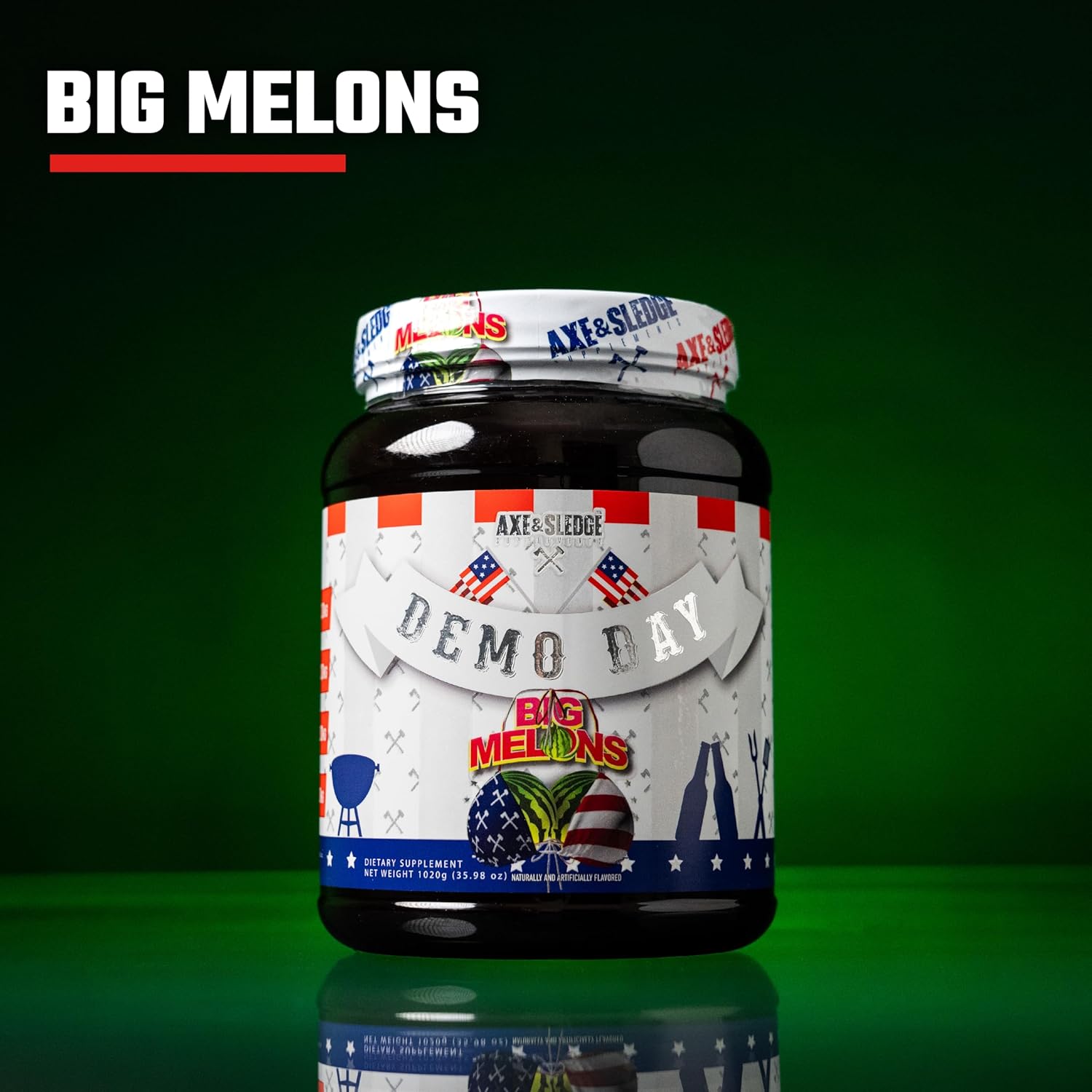Axe & Sledge Supplements Demo Day Intra-Workout Carbohydrate Powder With Cluster Dextrin, Carb10, Hydromax, & Palatinose, 30 Servings (Big Melons) : Health & Household