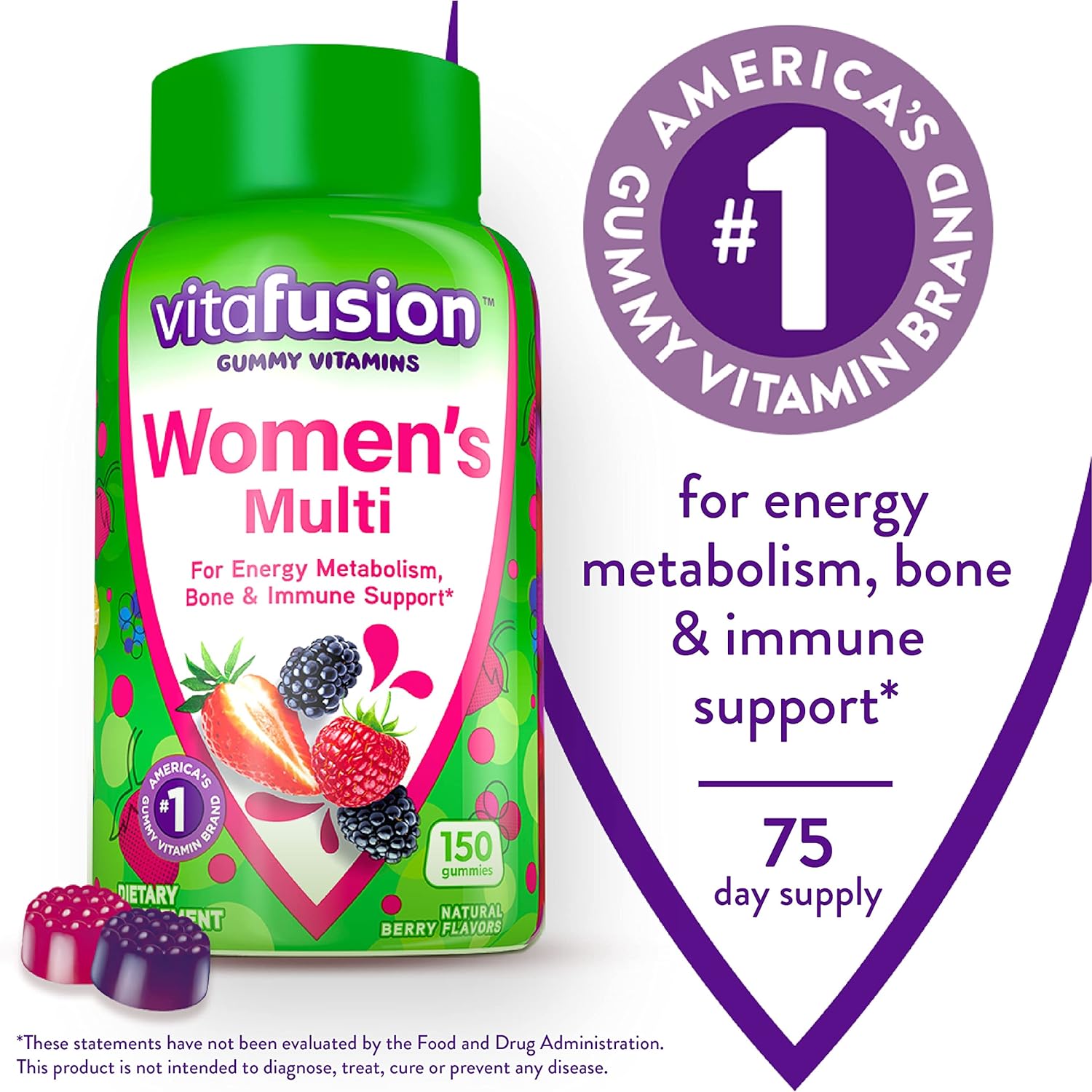 L’il Critters Gummy Vites Daily Gummy Multivitamin for Kids & Vitafusion Womens Multivitamin Gummies : Health & Household