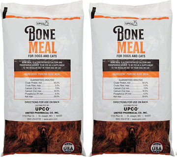 Bone Meal Steamed Powder for Dogs and Cats 2 Pack Total 2 Pounds from Upco Bone Meal Made in USA