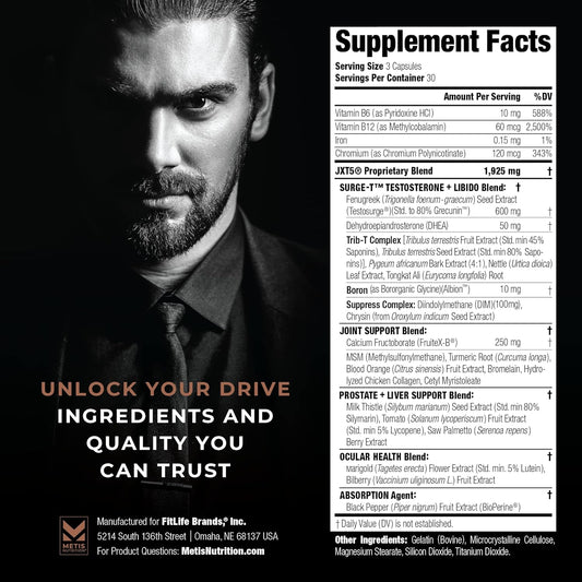 Jxt5 Joint Health - 5-In-1 Men'S Health Supplement To Libido, Prostate, And Vision - Test Boost, Joint Support, And Improve Energy (90 Capsules)