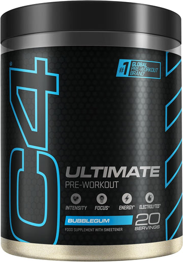 C4 Ultimate Pre Workout Powder Tutti Frutti 20 Servings, 40 If Single Scooped | Zero Sugar Pre Workout With Caffeine 300Mg, L Citrulline 7000Mg, Beta Alanine 4800Mg, Vitamins And Electrolytes