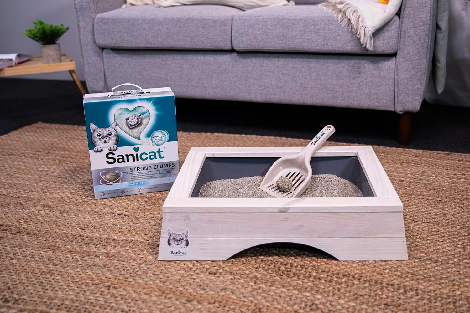 Sanicat - Ultra-clumping cat litter with the scent of baby powder | Instant compact clumps | Neutralises odours and does not produce dust | 6 L capacity :Pet Supplies