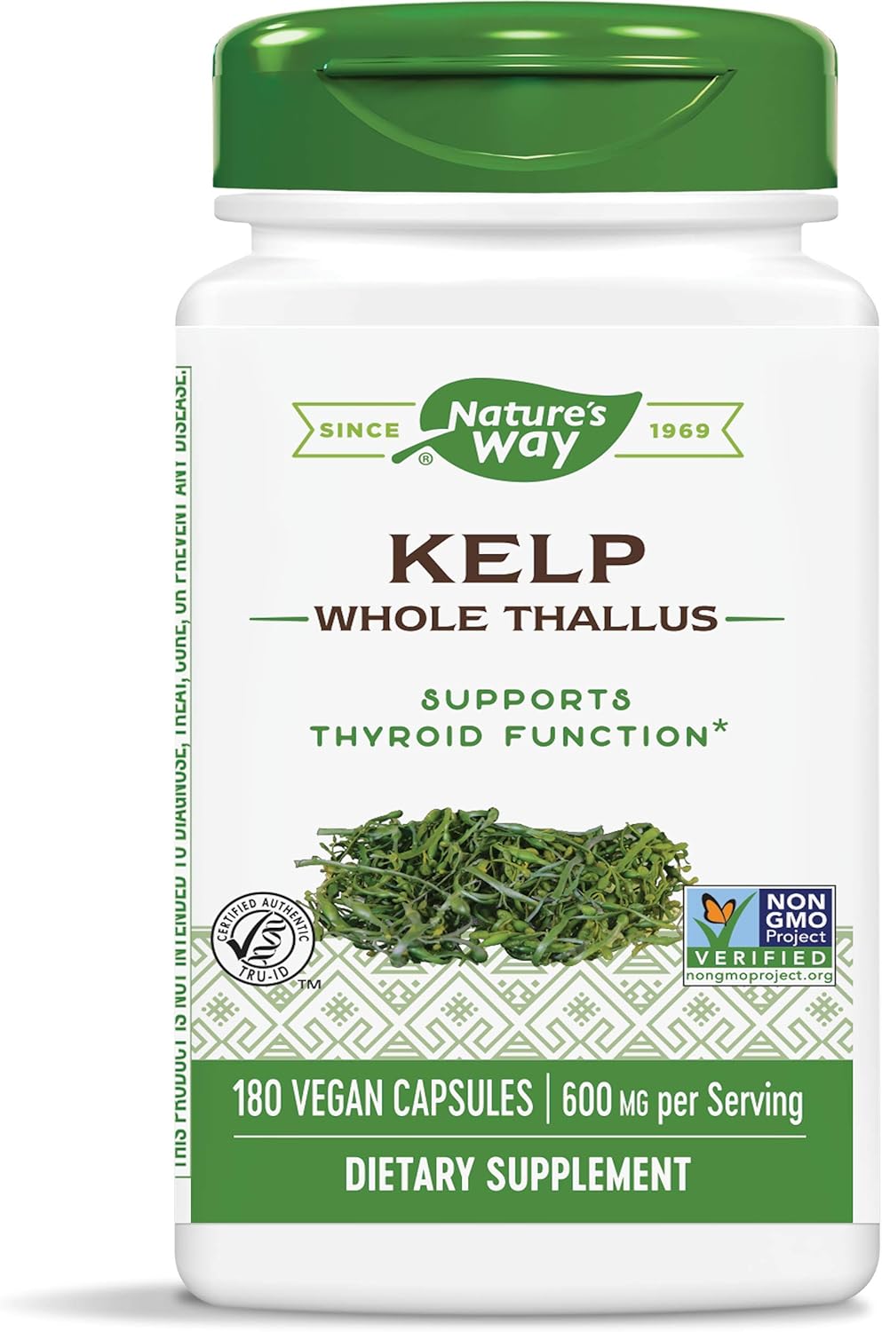 Nature's Way Kelp Supports Thyroid Function* Non-GMO Sustainably Sourced Vegan 180 Capsules