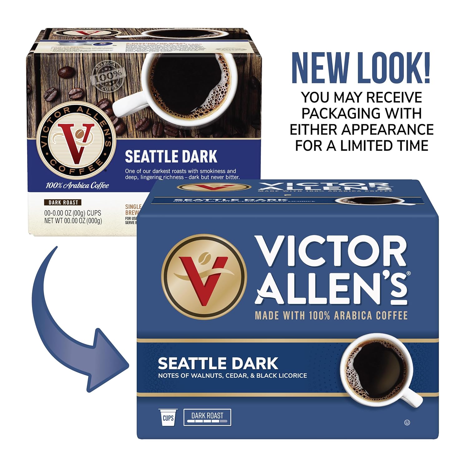 Victor Allen'S Coffee Seattle Dark, Dark Roast, 80 Count, Single Serve Coffee Pods For Keurig K-Cup Brewers