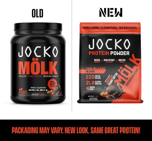 Jocko Mlk Whey Protein Powder (Chocolate Peanut Butter) - Keto, Probi