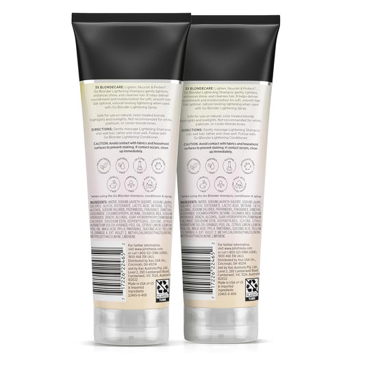 John Frieda Sheer Blonde Go Blonder Shampoo And Conditioner Set For Blonde Hair, Lightening Shampoo And Conditioner With Citrus And Chamomile, Featuring Our Blondmend Technology, 8.3 Oz (2 Pack)