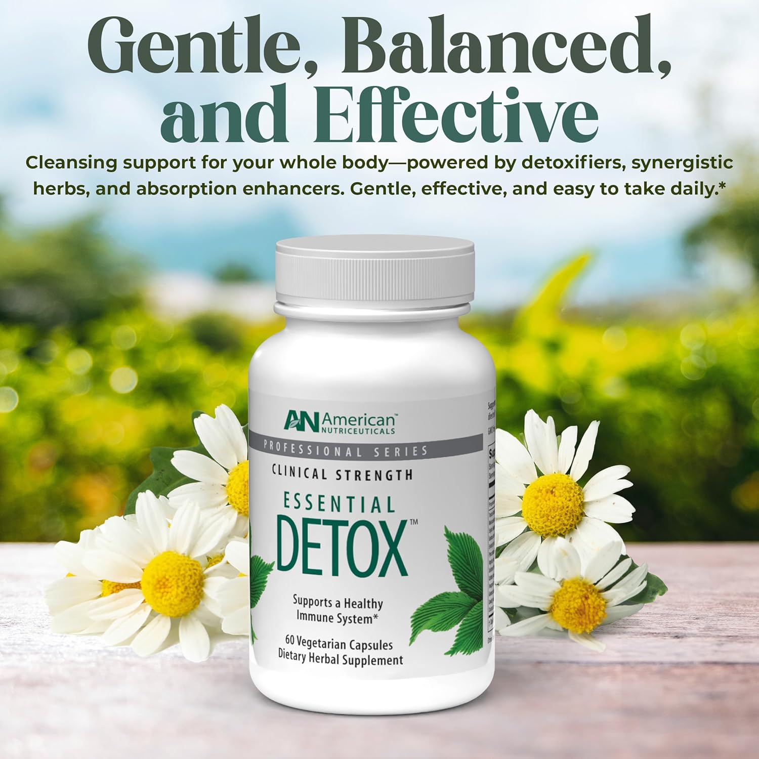 American Nutriceuticals – Essential Detox – 60 Vegetarian Capsules – Professionally Formulated Whole Body Detox – Naturally Cleanse, Purify & Renew – Highly Effective Detox : Health & Household