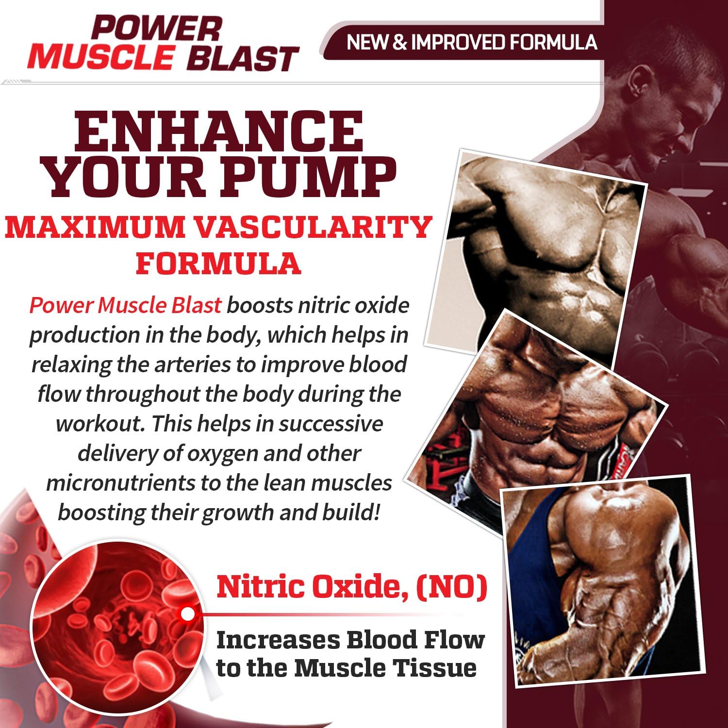 Power Muscle Blast- Max Strength- Advanced Muscle Growth Blend- Helps Increase Performance- Supports Muscle Growth- Helps Boost Endurance : Health & Household