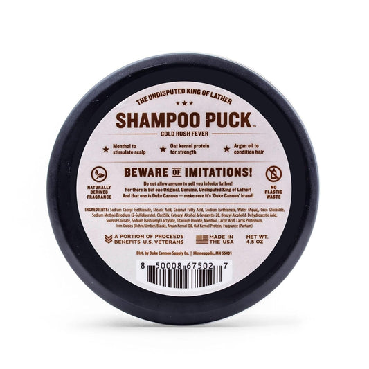 Duke Cannon Supply Co. Men'S Shampoo Puck, 4.5 Oz. - Over 175 Washes/Sulfate-Free (Gold Rush, 4.5 Oz (Pack Of 1))
