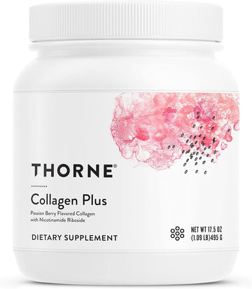 Thorne Collagen Plus - Collagen Peptides Powder With Nicotinamide Riboside And Clinically Studied Ingredients For Skin Texture And Moisture - Healthy Skin, Hair, And Nails - 17.5 Oz - 30 Servings