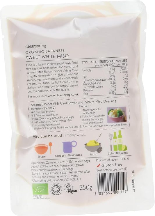 Clearspring Organic Sweet White Miso, 250 G