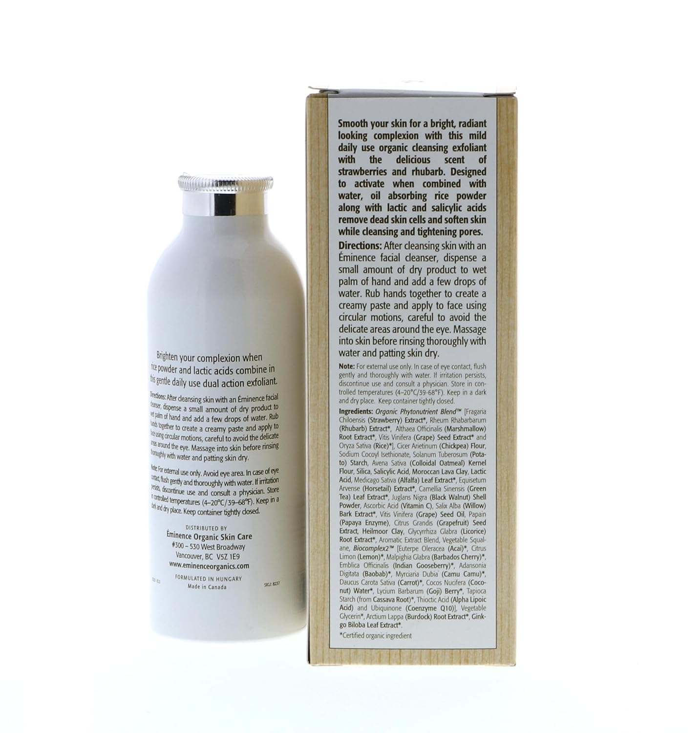 Strawberry Rhubarb Dermafoliant With Lactic Acid By Eminence For Unisex - 4.2 Oz Exfoliator : Beauty & Personal Care