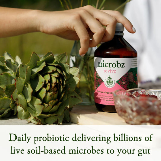 Microbz Sleep Liquid Probiotic – Bio Culture Complex Probiotics For Gut Health & Sleep Aid Support Supplement, Multi Strain Live Friendly Bacteria For Women, Men & Kids - Vegan | 1 Month Supply