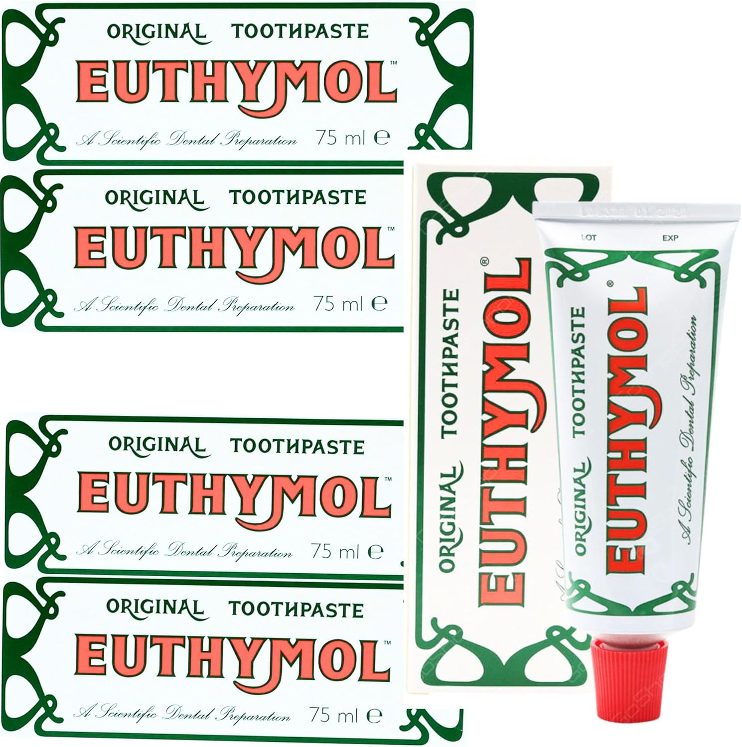 Toothpaste Bundle with Original Toothpaste 75ml x 4, No Fluoride, Anti-Plaque, Antibacterial, Cavity Protection, Cool Mint Refresh, Daily Oral Enamel Dental Care… : Amazon.co.uk: Health & Personal Care