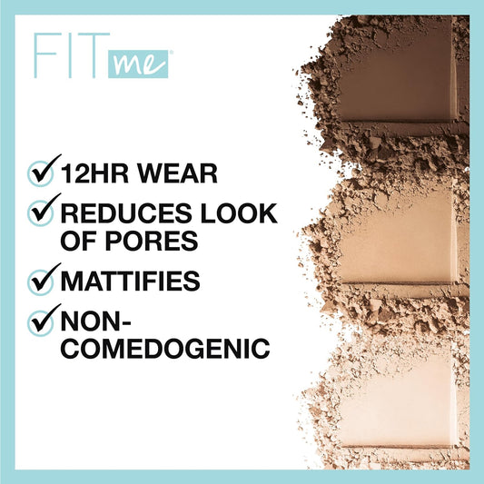 Maybelline Fit Me Matte + Poreless Pressed Face Powder Makeup & Setting Powder, Mocha, 1 Count