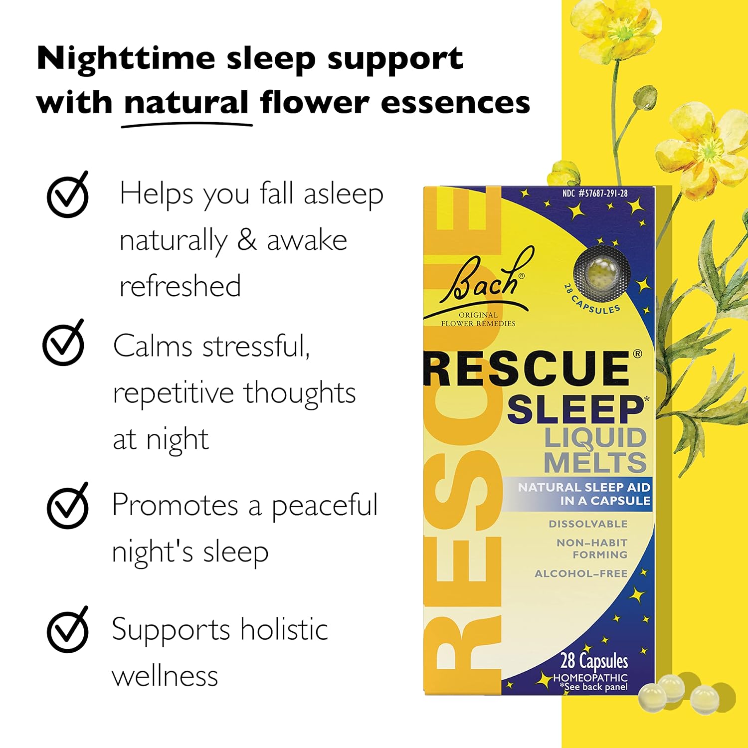 Stress & Sleep Bundle, Bach RESCUE Pearls, Natural Stress Relief [and] RESCUE Sleep Liquid Melts, Natural Sleep Aid - 2-Pk, Homeopathic Flower Essence : Everything Else