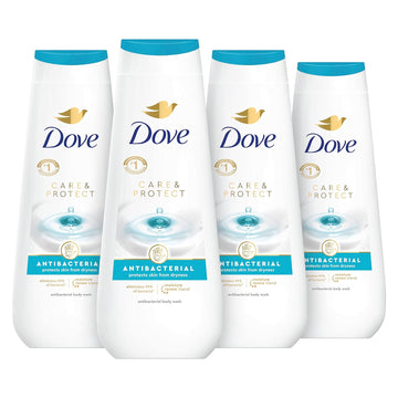 Dove Body Wash Care & Protect Antibacterial 4 Count For All Skin Types Protects From Dryness 20 Oz