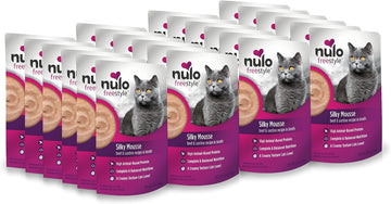 Nulo Freestyle Wet Cat Food 24 Pack Mousse, Smooth As Silk Texture With High Animal-Based Protein For Complete And Balanced Nutrition Your Kitten To Senior Cat Will Crave