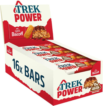 Jb'S Trek Protein Power Bar Peanut Butter Crunch - Plant Based - Gluten Free - Vegan Snack - 55G X 16 Bars