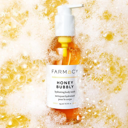 Farmacy Honey Bubbly Moisturizing Body Wash - Foaming Shower Gel - Sulfate Free and Sensitive Skin Safe (8.3 Fl Oz)