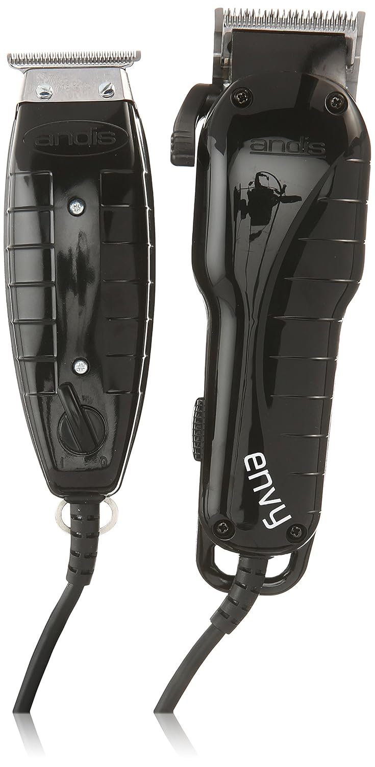 Andis Stylist Combo Envy Clipper + T-Outliner Trimmer Black Combo Haircut Kit 66280