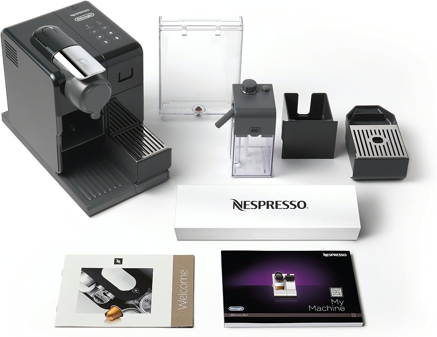 Nespresso Lattissima Touch Espresso Machine with Milk Frother by De'Longhi, Washed Black: Home & Kitchen