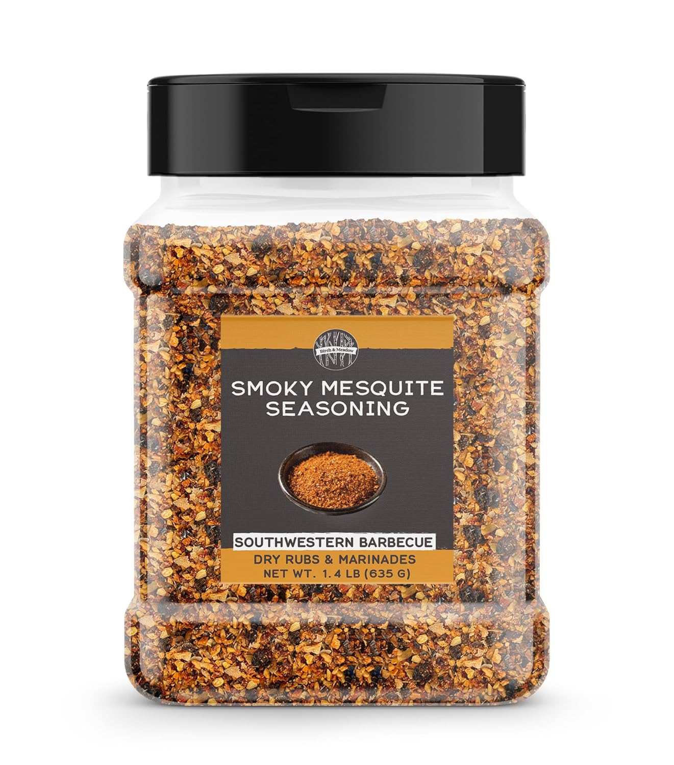 Birch & Meadow Smoky Mesquite Seasoning, 1.4 Lb, Savory & Smoky Flavors, Barbecue, Dry Rubs & Marinades