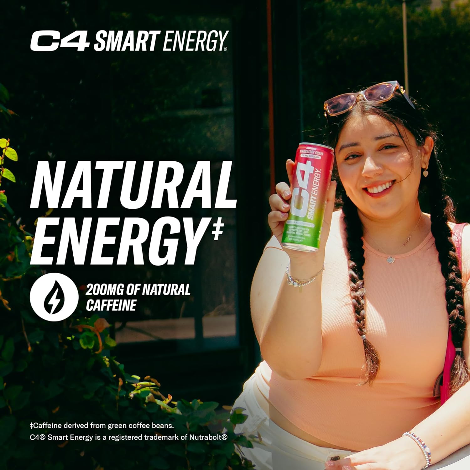 C4 Smart Energy Drink – Boost Focus And Energy With Zero Sugar, Natural Energy, And Nootropics - 200Mg Caffeine - Blood Orange Yuzu (12Oz Pack Of 12)