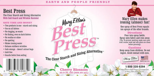 Mary Ellen Products Best Press Starch Alternative, Cherry Blossom