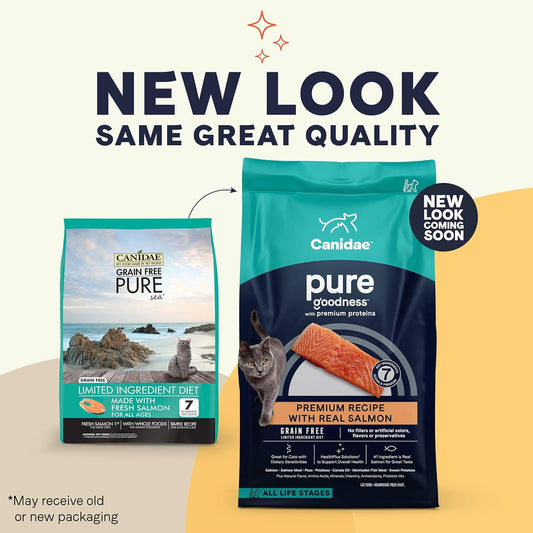 Canidae Pure Limited Ingredient Premium Dry Cat Food, Real Salmon Recipe, 10 Lbs, Grain Free