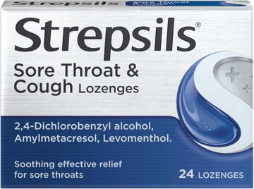 Strepsils Sore Throat And Cough Lozenges, 24 Lozenges