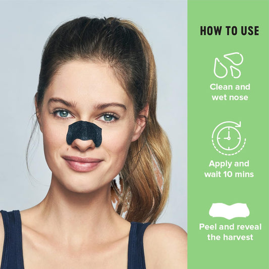 Biore Charcoal, Deep Cleansing Pore Strips, Nose Strips For Blackhead Removal On Oily Skin, With Instant Pore Unclogging, Features Natural Charcoal, See 3X Less Oil, 18 Count