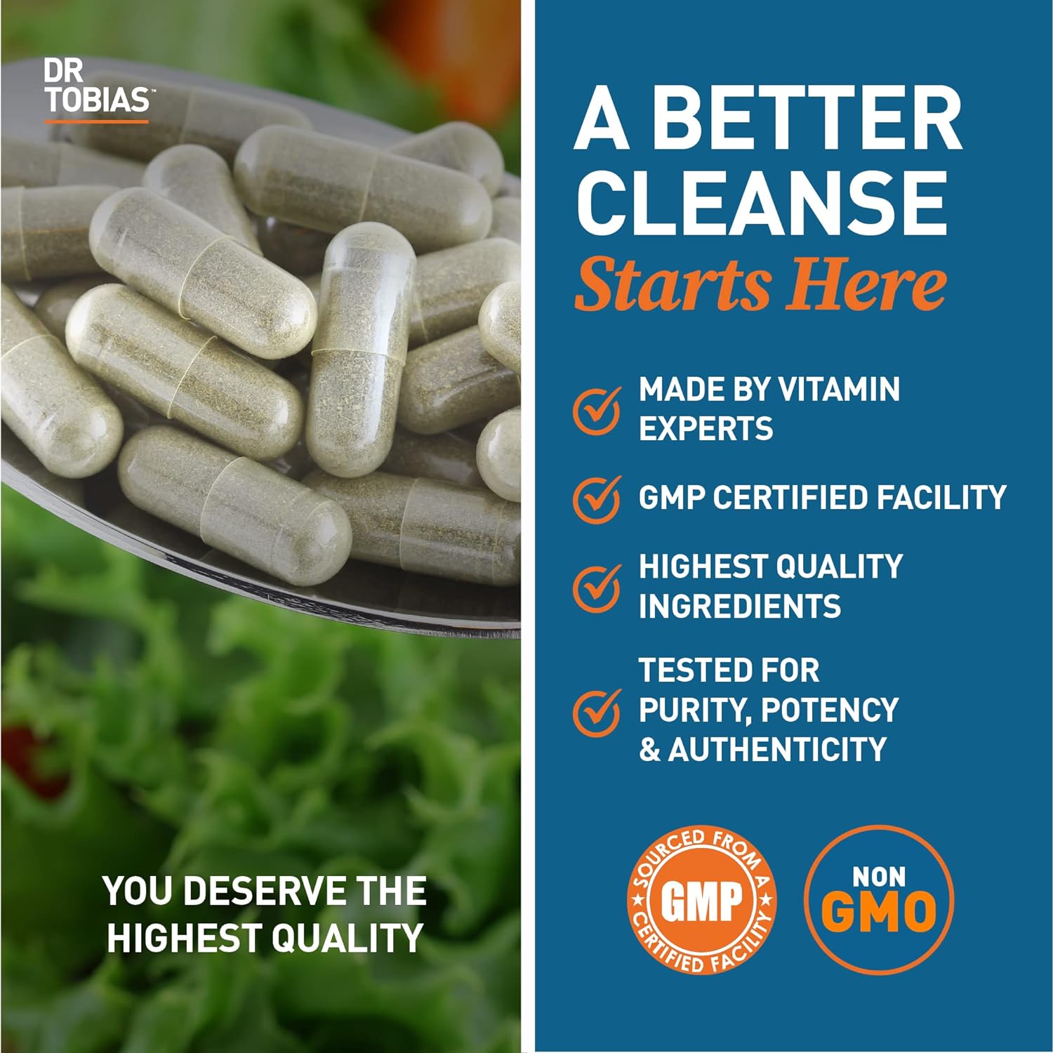 Dr. Tobias Colon 14 Day Cleanse, Advanced Gut Cleanse Detox for Women & Men with Cascara Sagrada, Psyllium Husk & Senna Leaf, Non-GMO Colon Cleanse, 2 Bottles of 28 Capsules (1-2 Daily) : Health & Household