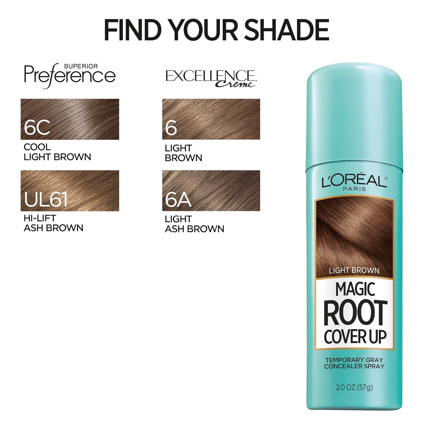 L'Oreal Paris Root Cover Up Temporary Gray Concealer Spray, Hair Color Spray with Filling & Thickening Coverage, Light Golden Brown, Packaging May Vary