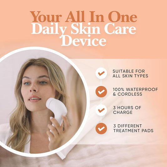 Sensica Sensismooth All-In One Cleanser Exfoliator Pedicure Device For Body And Face- Patented Adapt2U™ Technology For Every Day Skin Care - Achieve Authentic Beauty With Sensica'S Cleansing Brush