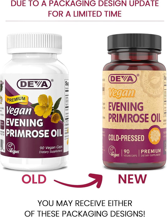 DEVA Vegan Vitamins Evening Primerose Oil Vegan 90 Vcap (Pack of 2)