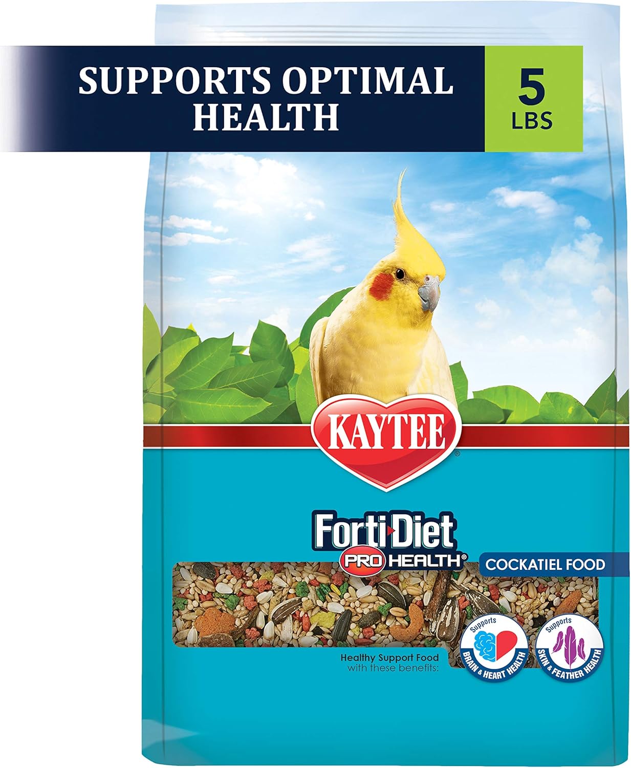 Kaytee Forti-Diet Pro Health Pet Cockatiel Food, 5 Lb
