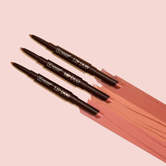 Lip Duo 2-In-1 Lipstick & Liner From Sculpted By Aimee (Naked) - Travel-Friendly, Double-Ended Lip Duo To Sculpt, Shape & Colour Lips