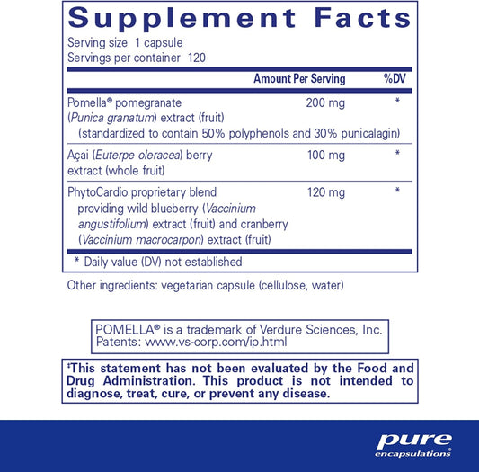 Pure Encapsulations Pomegranate Plus | Antioxidant Support For Vascular And Cellular Health* | 120 Capsules