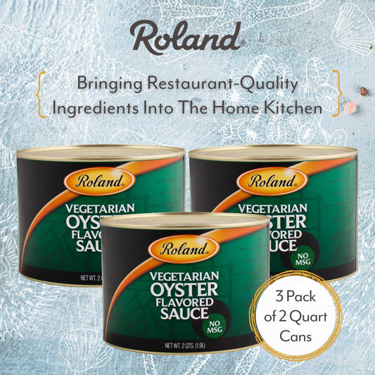 Roland Foods Vegetarian Oyster Sauce, 64 Ounce Can, Pack of 3