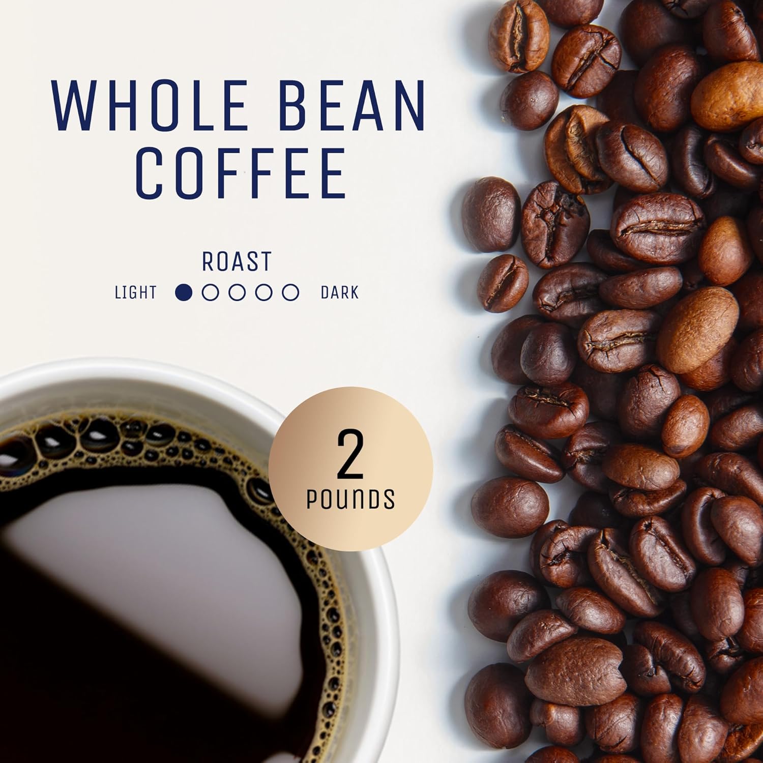 Marquis - Colombian Supremo Coffee Beans, Rich And Bold Colombian Coffee, Fresh Coffee Beans With A Heady Aroma, Premium Light Roast Whole Bean Coffee, 2 Lb