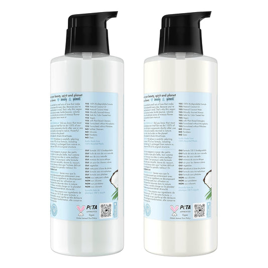 Love Beauty And Planet Volume And Bounty Thickening Shampoo And Conditioner Coconut Water And Mimosa Flower 2 Count Hair Care For Fine Hair Sulfate-Free, Paraben-Free, Vegan 32 Oz